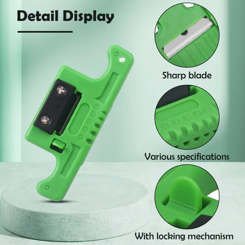 Miniatura 2 de Paquete de 2 pelacables de fibra óptica FTTH, herramienta de acceso de 0.075-0.118 in, pelacables sueltos de tubo amortiguador, color verde