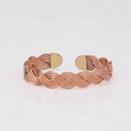 Miniatura 30 de Handmade Elegant Copper Bracelet for Women - Pure Copper Bracelet for Pain Relief and Stress Relief - Adjustable Entwisted Copper Bracelet to Fit