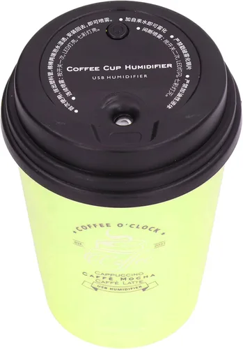 Miniatura 9 de Mini humidificador portátil, 10.1 fl oz, humidificador de automóvil, taza de café, apagado automático de bajo ruido, ligero, ahorro de espacio, Verde