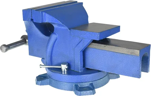 Tornillo de banco de 6 pulgadas con base giratoria, fresado de metal con bloqueo de yunque giratorio de 360 grados para manualidades, pintura,
