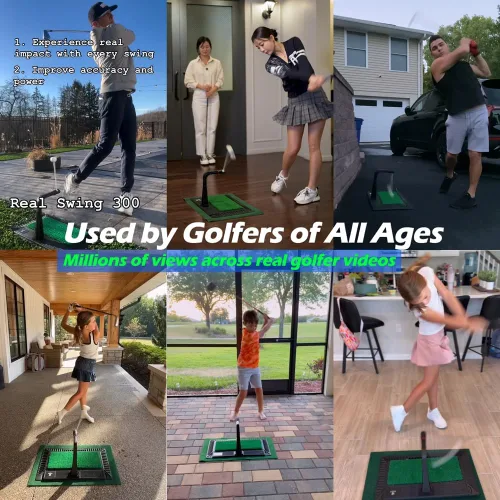 Miniatura 4 de WINNER SPIRIT Real Swing 300 Golf Swing & Hitting Trainer, True Impact, Comprobación de camino después de swing Alfombrilla de práctica