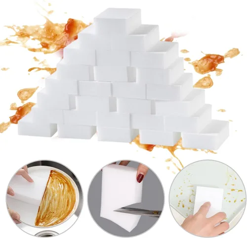 Miniatura 2 de Magic-Sponges - Borrador de limpieza, paquete de 100 almohadillas de espuma de melamina, esponja multifuncional para limpieza del hogar