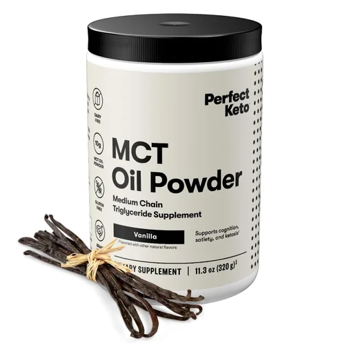 Miniatura 10 de Perfect Keto 7g de polvo de aceite MCT, suplemento de triglicéridos de cadena media, crema de café sin lácteos para dieta Keto, mezcla de aceite MCT