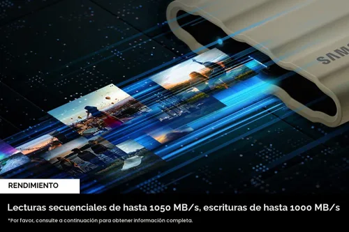 Miniatura 6 de Samsung T7 Shield 2TB, SSD portátil, hasta 1050MB/s, USB 3.2 Gen2, resistente, clasificación IP65, para fotógrafos, creadores de contenido