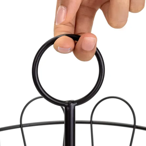 Miniatura 3 de HANZE Soporte de cesta de frutas de granja de 2 niveles, estante de almacenamiento de encimera de frutas y verduras, multifuncional, desmontable
