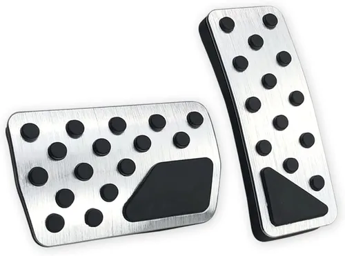 Miniatura 8 de LEXLEY 2 almohadillas de aluminio antideslizantes para pedal de freno de gas, cubiertas de pedal de acelerador sin perforación para Dodge 2011-2026
