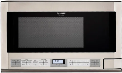 Microondas Sharp de 1100 W, 1 1/2 ft³ de capacidad, Stainless Acero inoxidable