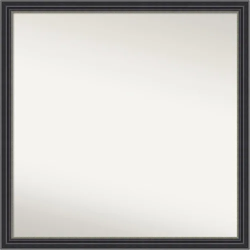 Miniatura 258 de Amanti Art Espejo de baño negro para sobre fregadero, 22 x 22 pulgadas, espejo de tocador cuadrado estrecho negro Avon, marco de madera casual