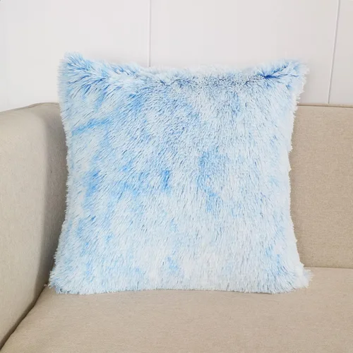 Miniatura 3 de DECOBIRD Funda de almohada de 18 x 18 pulgadas, extra suave, lumbar, peluda, de piel sintética, decoración del hogar, funda de cojín de doble cara