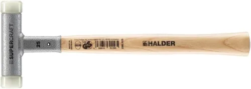 Miniatura 13 de Halder SuperCraft Dead Blow Mallet 3366.020 - Mazo sin rebote, inserciones de nailon duro, mango de madera de nogal americano con protector