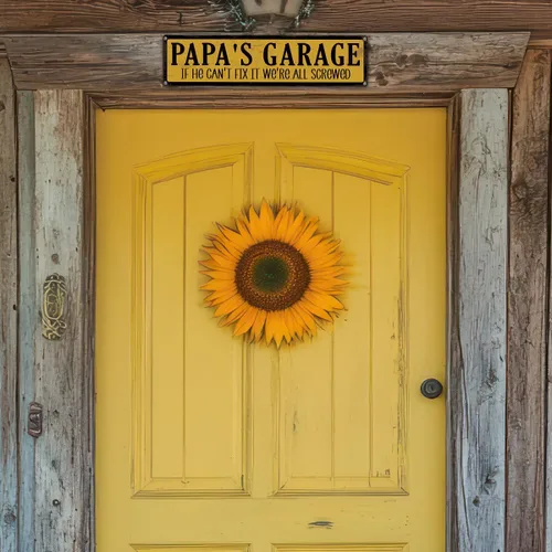 Miniatura 6 de Metal Fathers Day Gift, Retro Metal Tin Sign, Man Cave Decor, Papa's Garage, If He Can't Fix It We're Screwed, Garage Workshop Decor, Gift for Papa