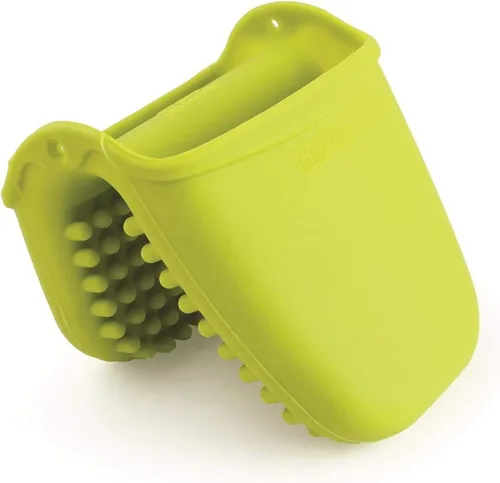 Dexas Mini guante de horno de silicona con puntas elevadas, resistente al calor hasta 450 °F, verde, apto para lavavajillas de 3.5 pulgadas