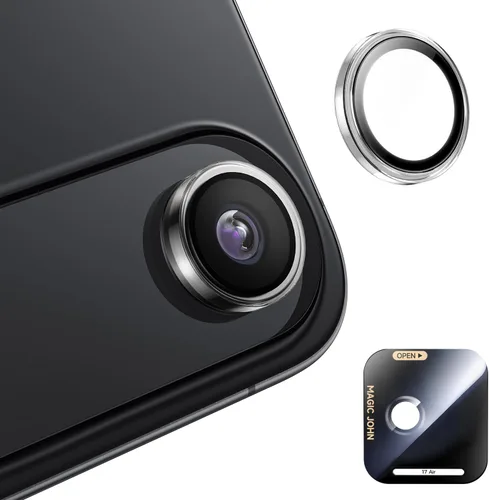 Miniatura 13 de MAGIC JOHN Protector de lente de cámara para iPhone 17 Pro Max/17 Pro [kit de alineación y ajuste invisible 1:1] Vidrio templado aeroespacial 9H
