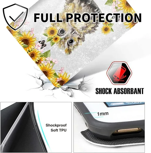 Miniatura 148 de Funda para tablet Fire 7 (12ª generación, versión 2022), delgada, a prueba de golpes, delgada, de piel sintética, con función de apagado/encendido