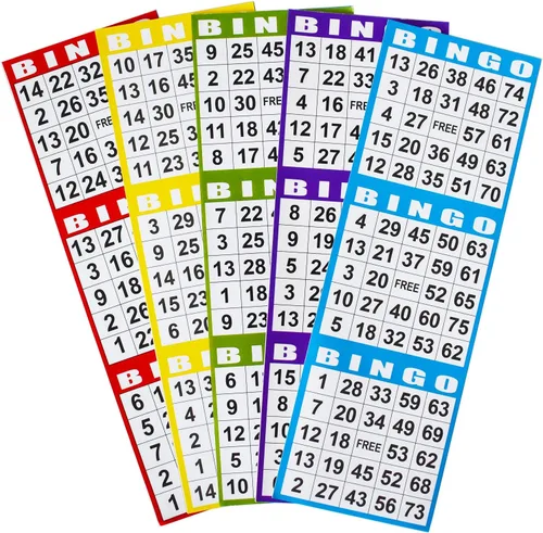 Miniatura 2 de SEETOOOGAMES Tarjetas de Juego de Papel de Bingo - 3 Tarjetas - 100 Libros de 5 Hojas