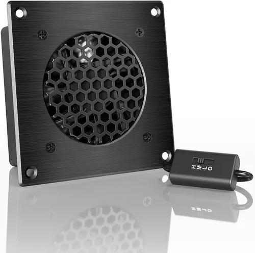 Miniatura 14 de AC Infinity AIRPLATE T8, sistema silencioso de refrigeración doble ventilador de 6" con control de termostato, para gabinetes AV de cine en casa