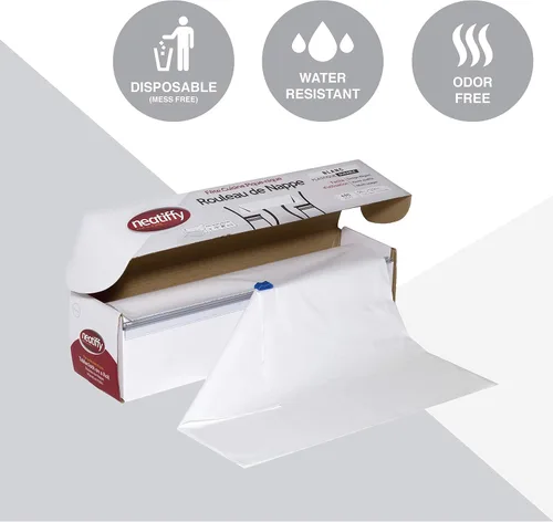Miniatura 7 de Neatiffy Rollo de mantel de plástico desechable Mantel impermeable de 54 pulgadas x 108 pies Mantel para mesas rectangulares, cuadradas
