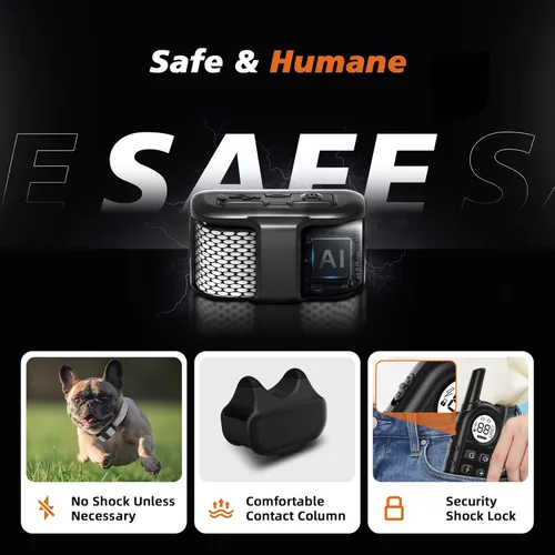Miniatura 6 de Collar de Choque para Perro Más Pequeño, Collar de Entrenamiento de Perro Más Ligero con Control Remoto para Perros Pequeños de 5 a 15 libras