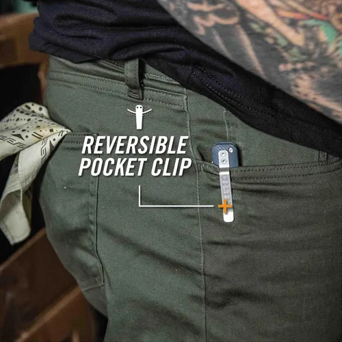 Miniatura 4 de Gerber Gear Pledge Pocket Knife with Pocket Clip - 3.7" Full Panel Plain Edge Blade Folding Knife - EDC Gear and Equipment Azul (Urban)