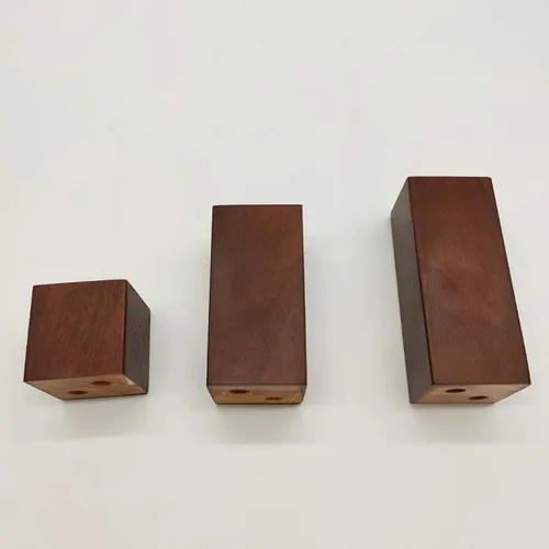 Miniatura 3 de Muebles de madera maciza de roble con patas elevadas, mesa de sofá y patas de silla, patas de gabinete, patas de bloque de madera, 3