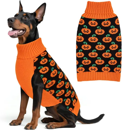 Miniatura 18 de KYEESE - Suéter de Navidad para perros con diseño de renos para perros pequeños, ropa a cuadros de búfalo rojo con agujero para la correa para días