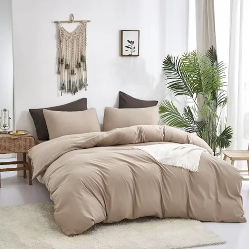 Miniatura 235 de CLOTHKNOW - Juego de edredón verde militar tamaño completo de 3 piezas, juego de ropa de cama verde oscuro, edredón suave con 2 fundas de almohada