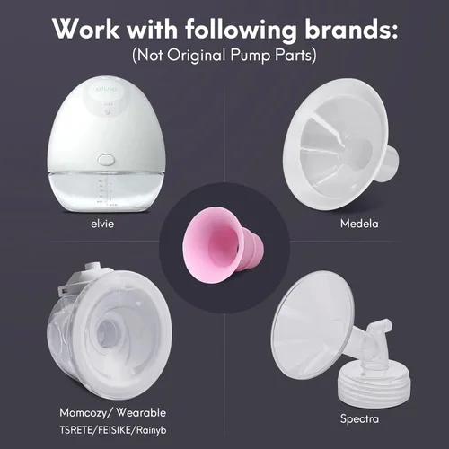 Miniatura 4 de Inserto de brida de 0.78 pulgadas compatible con bombas portátiles Elvie Stride, S18 S21 S23, Medela, para Spectra S1 S2, TSRETE, Momcozy S9 Pro S10