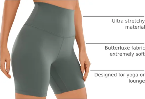Miniatura 3 de CRZ YOGA Butterluxe Super High Waist Biker Shorts 6"- Yoga Workout Womens Buttery Soft Over Belly