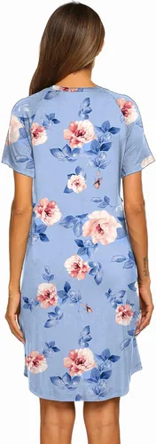 Miniatura 5 de Ekouaer - Vestido 3 en 1 para maternidad, trabajo de parto y lactancia prenda para hospital, para dormir y amamantar.