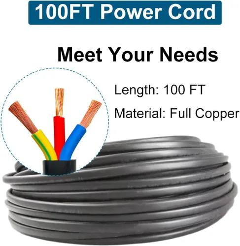 Miniatura 3 de Bomba sumergible de pozo profundo con cable de alimentación de 100 pies, bomba de agua sumergible de pozo profundo de 1 HP de 110 V para riego