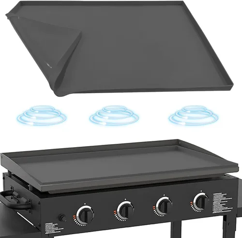 Alfombrilla de silicona para parrilla Blackstone de 36 pulgadas, cubierta de silicona resistente de grado alimenticio, accesorios para parrilla Gris