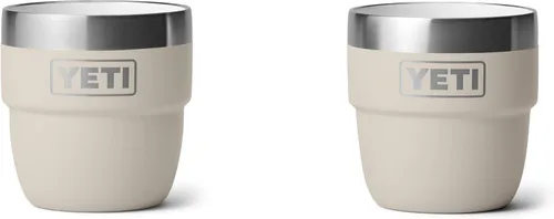 Miniatura 28 de YETI Rambler - Vaso apilable de 4 onzas, acero inoxidable, taza de café/espresso aislada al vacío, 2 unidades Azul marino