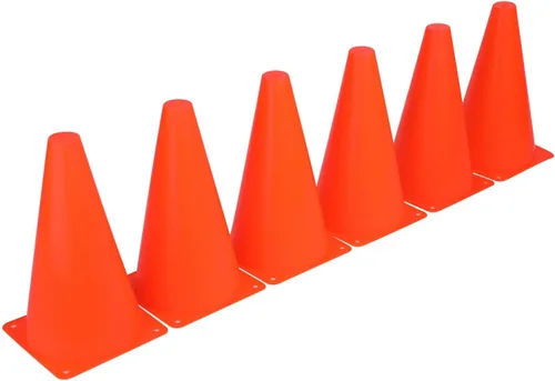Miniatura 6 de Juego de conos de tráfico de 9 pulgadas de plástico para entrenamiento, conos deportivos, conos de marcador de campo de agilidad para entrenamientos