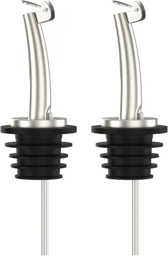 Miniatura 9 de Axe Sickle Juego de 2, 6, o 12 picos vertedores de acero inoxidable, para botellas. Picos de corcho, despachadores de aceite de oliva o licor. Pico