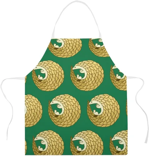 Miniatura 7 de Funny Pangolin Kitchen Apron with Adjustable Neck Strap Waterproof for Cooking Baking Drawing