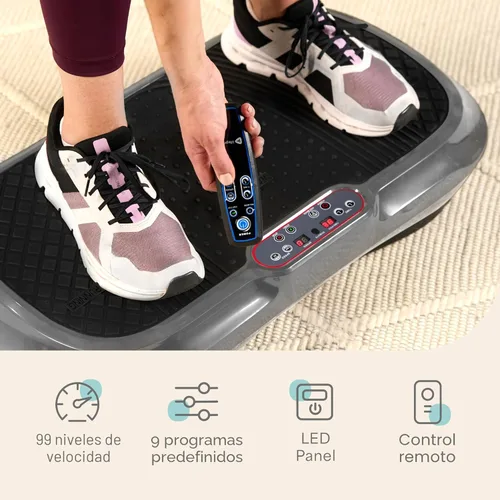 Miniatura 5 de LifePro Waver - Máquina de ejercicios con placa vibratoria – Vibración de alta intensidad para la activación muscular, plataforma vibratoria de Gris