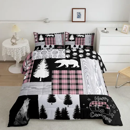 Miniatura 21 de Erosebridal Juego de ropa de cama con diseño de mariposas de dibujos animados, decoración de habitación de niñas, animales salvajes, mariposas rosas