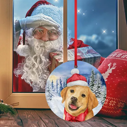 Miniatura 9 de Labrador Retriever Adorno de Navidad para perro para decoración del árbol de Navidad, copo de nieve, adorno de Navidad de invierno, adorno colgante