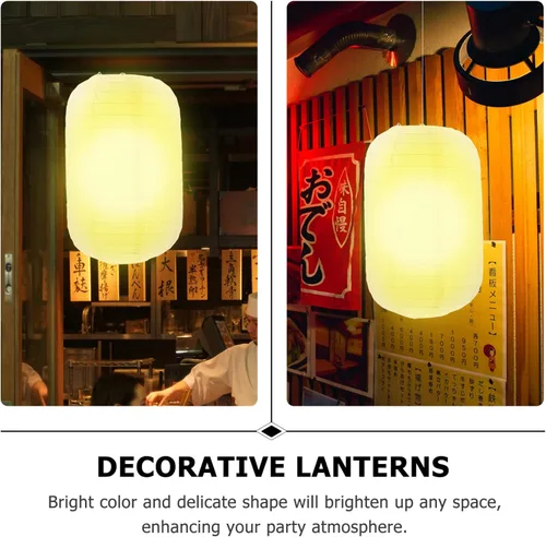 Miniatura 9 de 2 lámparas de linterna japonesa: linternas beige para interiores y exteriores, hogar, patio, ramen, restaurante, decoración de faroles de papel