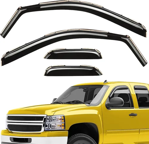 Miniatura 27 de Deflectores de ventana extra duraderos en el canal, protectores de lluvia aptos para Toyota RAV4 2019-2025, viseras solares, ventilación de viento