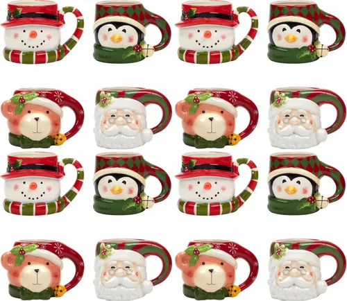 Miniatura 7 de Certified International Holiday 4 Pc. Juego de tazas, 18 onzas, multicolor