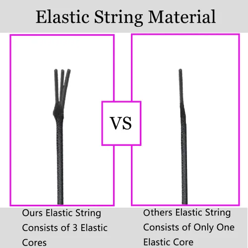 Miniatura 3 de Cuerda elástica para pulseras, 2 rollos de 1 mm de cuerda elástica resistente para hacer joyas, collares, encordado (negro)