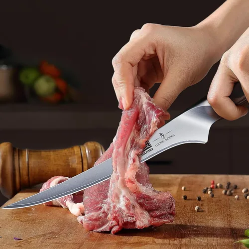 Miniatura 5 de HOSHANHO Juego de cuchillos para tallar barbacoa, cuchillo para cortar y deshuesar para cortar carne, cuchillo profesional ultra afilado