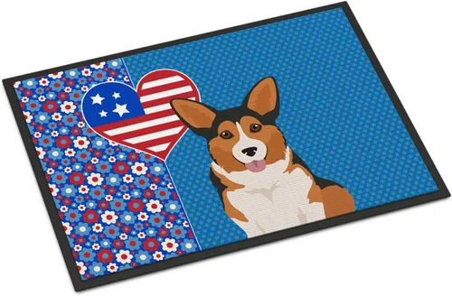 Miniatura 53 de Caroline's Treasures WDK5119JMAT Airedale Terrier USA - Tapete para interiores o exteriores, 24 x 36 pulgadas, tapete para puerta delantera