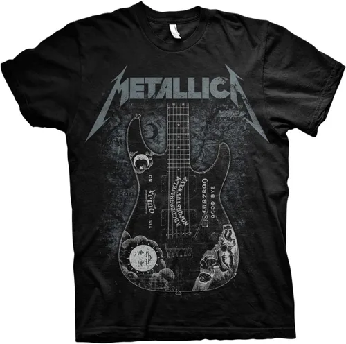 Metallica Camiseta Hammett Ouija Guitar Slim Fit para hombre, color negro