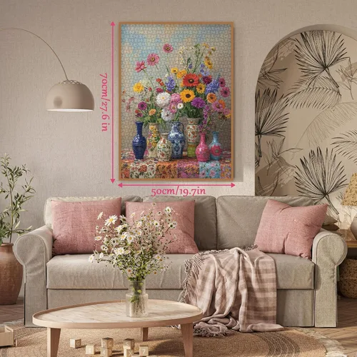 Miniatura 5 de Rompecabezas de flores para adultos de 1000 piezas, rompecabezas floral de plantas vintage, colorido jardín, bonito girasol de primavera, flores