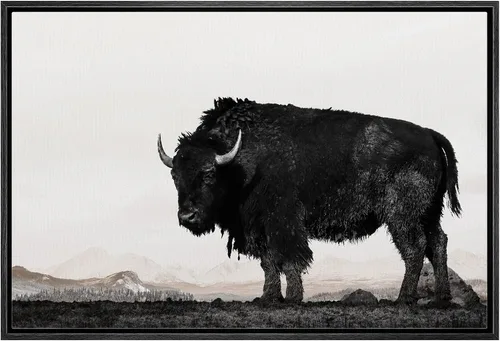 Miniatura 10 de SIGNLEADER Lienzo enmarcado para pared, lienzo de caballo blanco y negro, arte de pared para oficina en casa, 16 x 24 pulgadas, negro