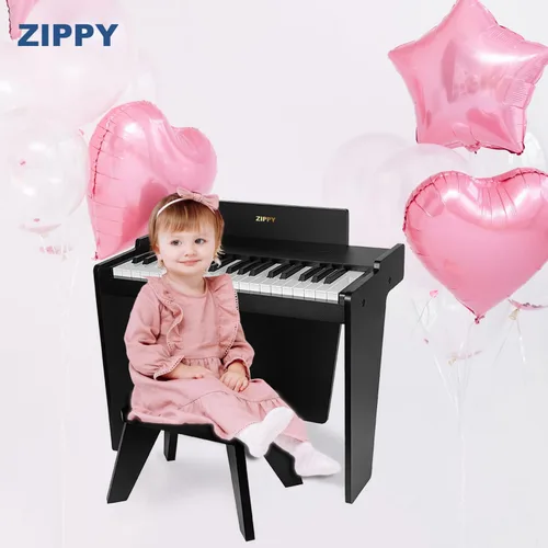 Miniatura 6 de Teclado de piano para niños ZIPPY, piano digital de 37 teclas para niños, juguete de instrumento musical educativo, piano de madera para niñas