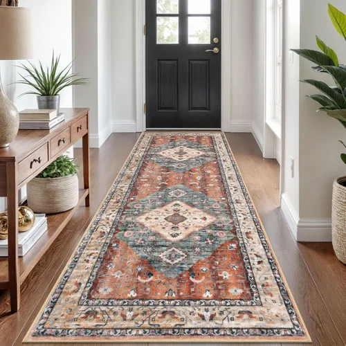 Miniatura 185 de KOZYFLY Alfombra Pequeña de Área 2x3 Pies Alfombras para Entrada Lavable Boho Alfombra de Entrada Antideslizante Tapete de Puerta Interior Entrada