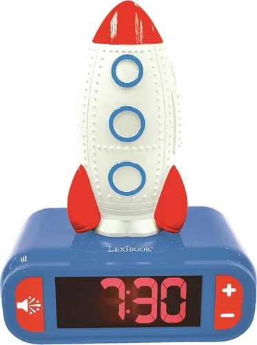 Miniatura 16 de Lexibook - Reloj despertador de dinosaurio con luz nocturna, para niños y niñas, con función de repetición, azul/verde - RL800DINO